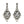 Metal with Stone Drop Earrings