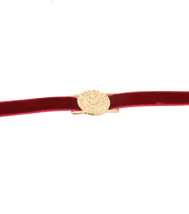 Gold Lion Velvet Choker
