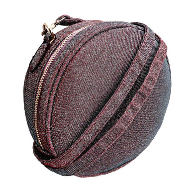 Purple Metallic Glitter Circle Crossbody