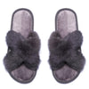 Size Medium Gray Fur Slippers