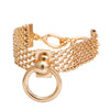 Gold Mesh Toggle Knocker Bracelet