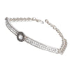 Designer Silver Half Chain Bangle