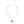 M Rhinestone Silver Necklace
