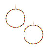 Tribal Color Bead Drop Hoops