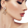 Cream Dangling N Designer Earrings