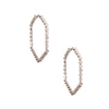 Silver Rhinestone Hexagon Hoops