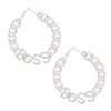 Silver Boss Chain Hoops