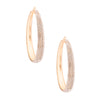 Gold Rhinestone Lines Gold Hoops