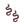 Red Snake Sticker Earrings