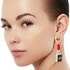 Gold Lipstick Charm Hoops