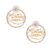 Gold Birthday Queen Studs