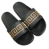 Size 7 Designer Black Slides