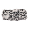 Black and White Leopard Fur Winter Headband