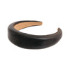 Black Leather Puffy Headband