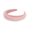 Pink Velvet Silver Stud Headband