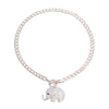 Silver Rhinestone Elephant Toggle