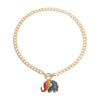 Rainbow Rhinestone Elephant Toggle