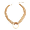 Gold Layered Chain Hoop Necklace