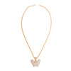 W Rhinestone Gold Necklace