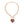 Round Link Multi Color Heart Toggle Necklace