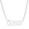 Silver Iced Queen Necklace