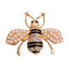 Designer Cream Bee Brooch