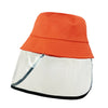 Detachable Protective UV Shield Anti Spit Dust Fishing Bucket Kid Child Hat Cap