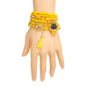 Yellow Hamsa 6 Pcs Bracelets