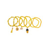 Yellow Hamsa 6 Pcs Bracelets