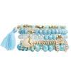 Light Blue Elephant Horseshoe Bracelets
