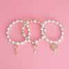 3 Strand Cream Love Bracelets