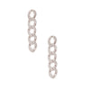 Silver Pave Chain Link Earrings