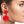 Coral Embroidered Bead Earrings