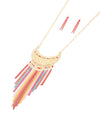 Tassel with Metal Necklace Set