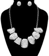 Textured Metal Necklace Set