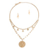 Gold Cross Charm Layered Chain