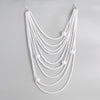 White Pearl 9 Strand Necklace