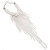 White Clustered Fringe Pearl Set