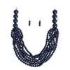 Navy Bubble Gum Bead Set