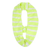 Neon Yellow Striped Infinity Scarf