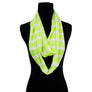 Neon Yellow Striped Infinity Scarf