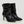 Black Polyurethane Python Effect Texture Boots