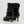 Black Polyurethane Python Effect Texture Boots