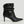 Black Polyurethane Python Effect Texture Boots