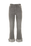 Gray Cotton Jeans & Pant