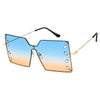 Blue Square Stone Sunglasses