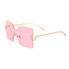 Pink One Piece Square Sunglasses