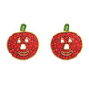 Orange Jack O Lantern Studs