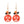 Orange Jack O Lantern Fish Hooks