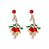 Candy Cane and Bell Earrings